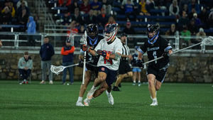 Jake Stevens (pictured) and Saam Olexo earned ACC player of the week honors for their efforts in Syracuse's upset win over then-No. 2 Johns Hopkins. 